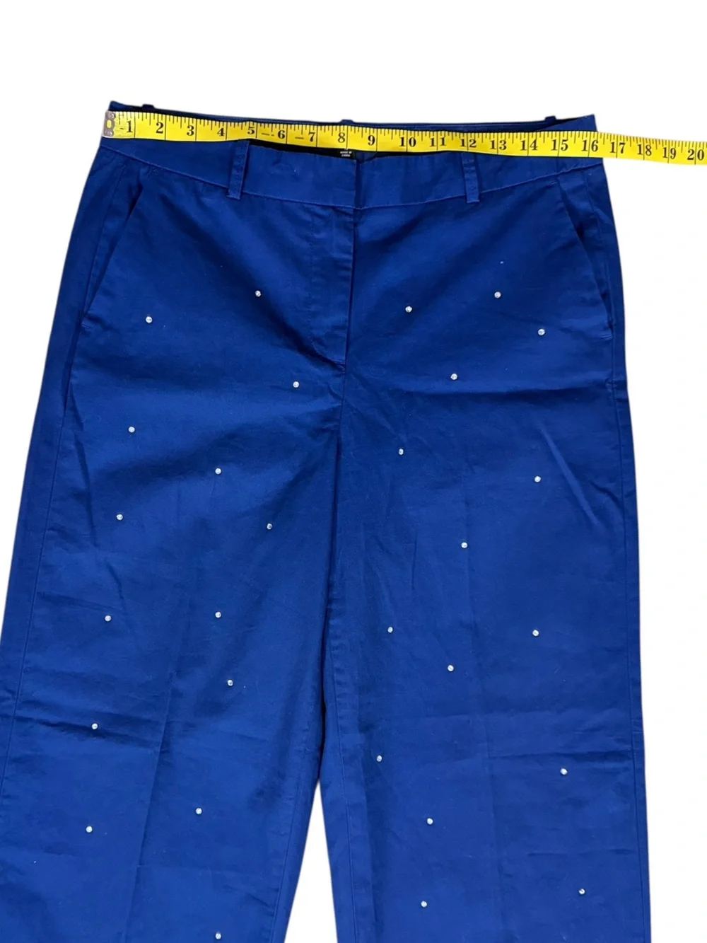 J. Crew Full Length “Sydney” Wide-Leg Chino Pants with Rhinestones NWT